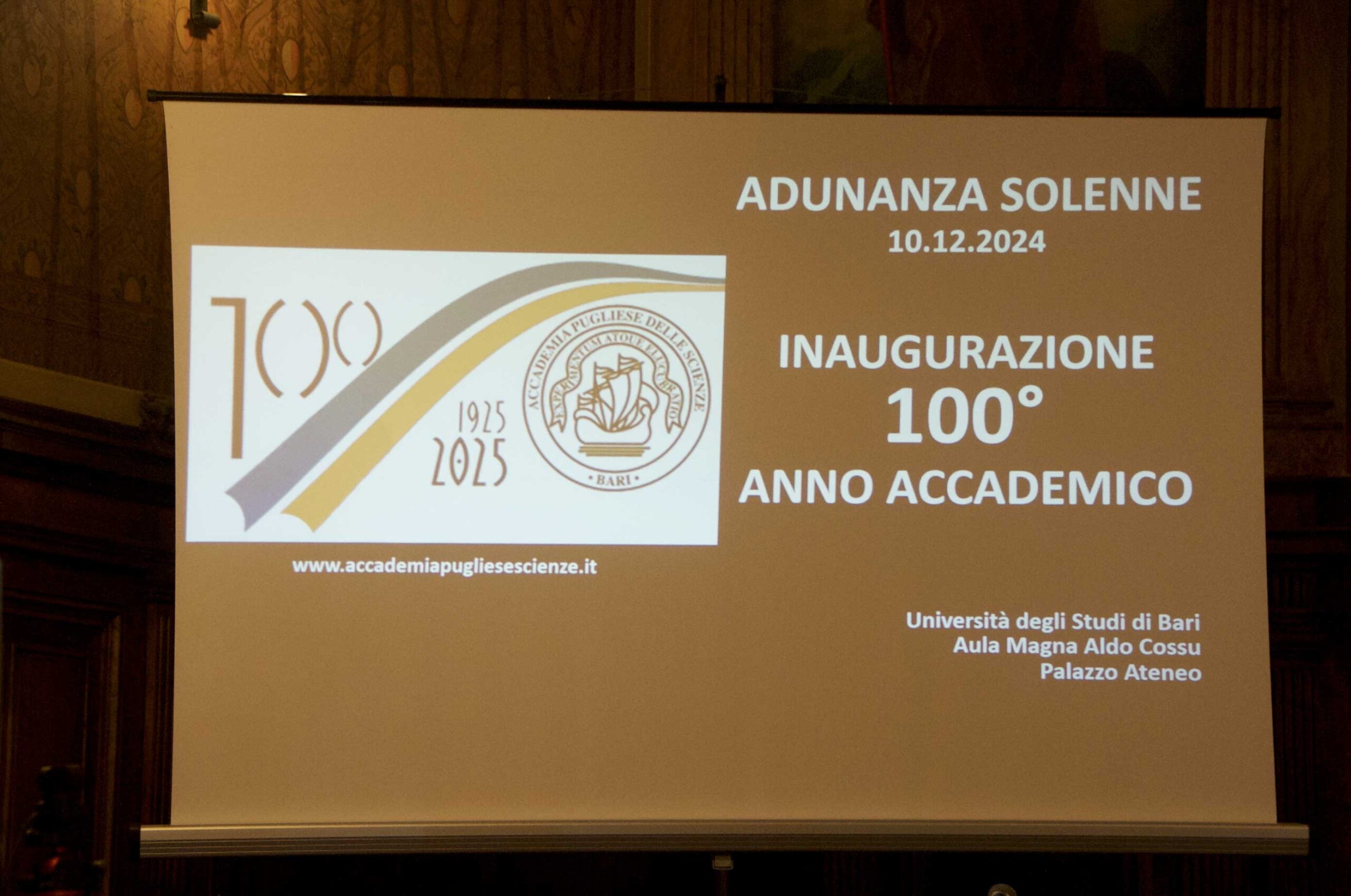 Accademia Pugliese delle Scienze - Inaugurazione 100 Anno Accademico 10 dicembre 2024