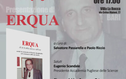 ERQUA – Al di là della Scienza e dell’Arte – Ernesto Quagliariello – 21 novembre 2024