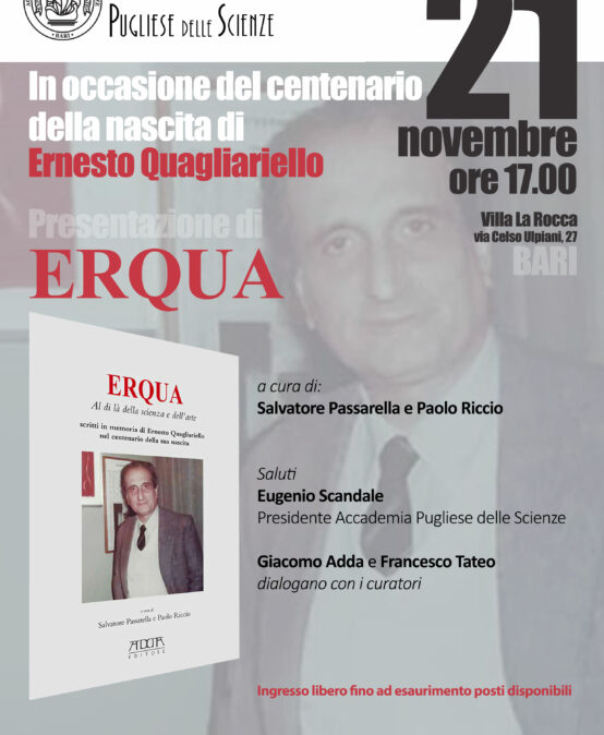 ERQUA – Al di là della Scienza e dell’Arte – Ernesto Quagliariello – 21 novembre 2024