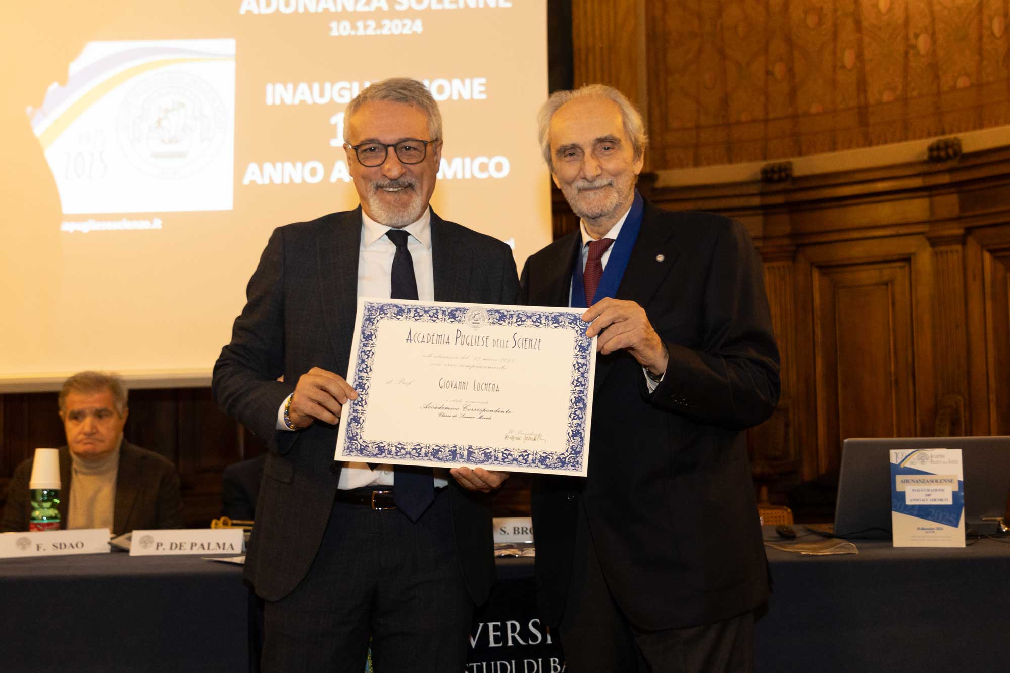 Accademia Pugliese delle Scienze - Inaugurazione 100 Anno Accademico 10 dicembre 2024