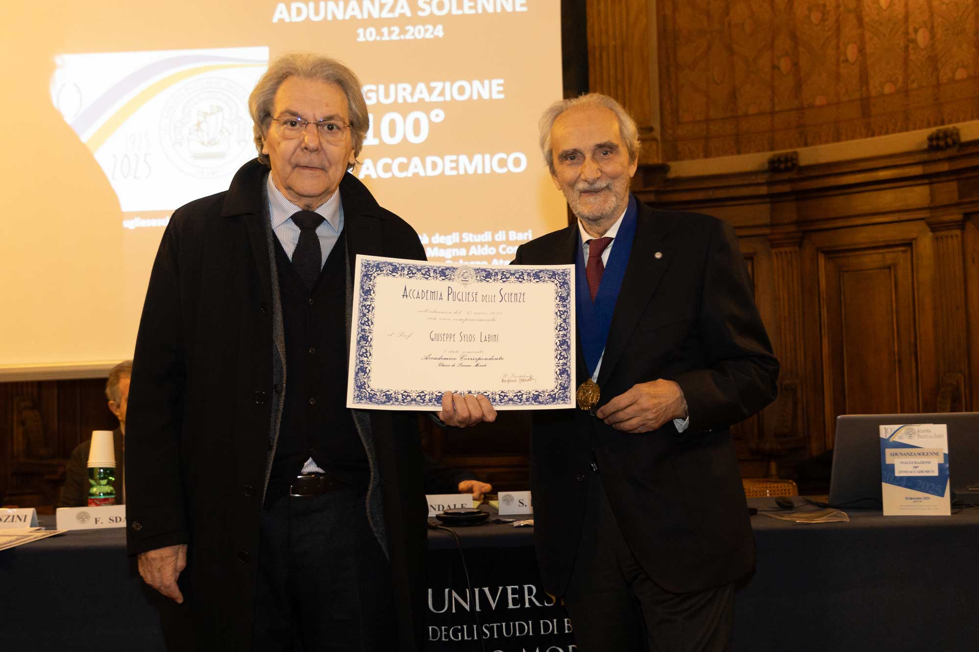 Accademia Pugliese delle Scienze - Inaugurazione 100 Anno Accademico 10 dicembre 2024