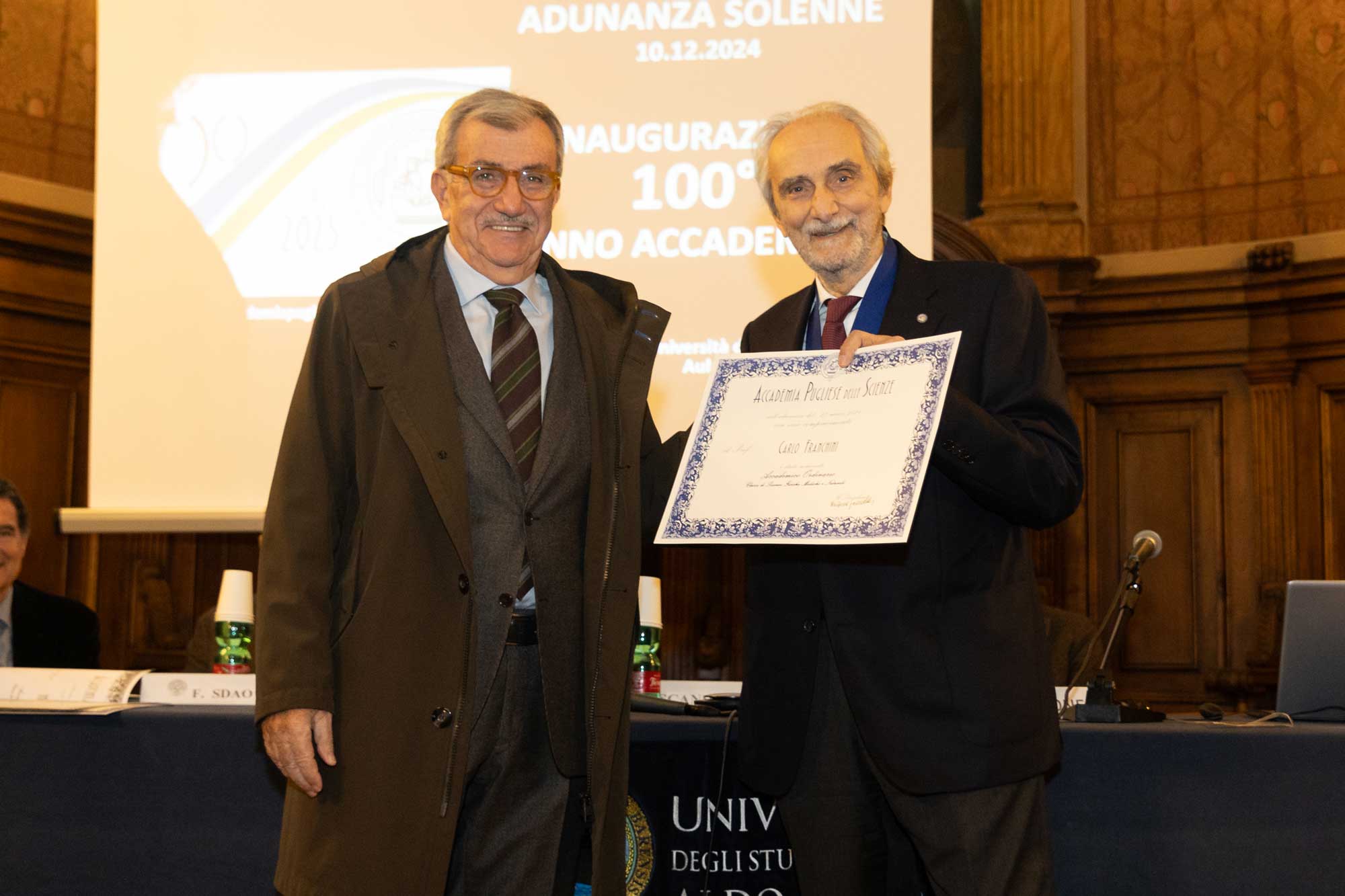 Accademia Pugliese delle Scienze - Inaugurazione 100 Anno Accademico 10 dicembre 2024